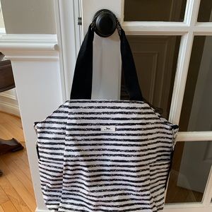 NWOT New SCOUT Black/White Striped Crossbody Tote Bag